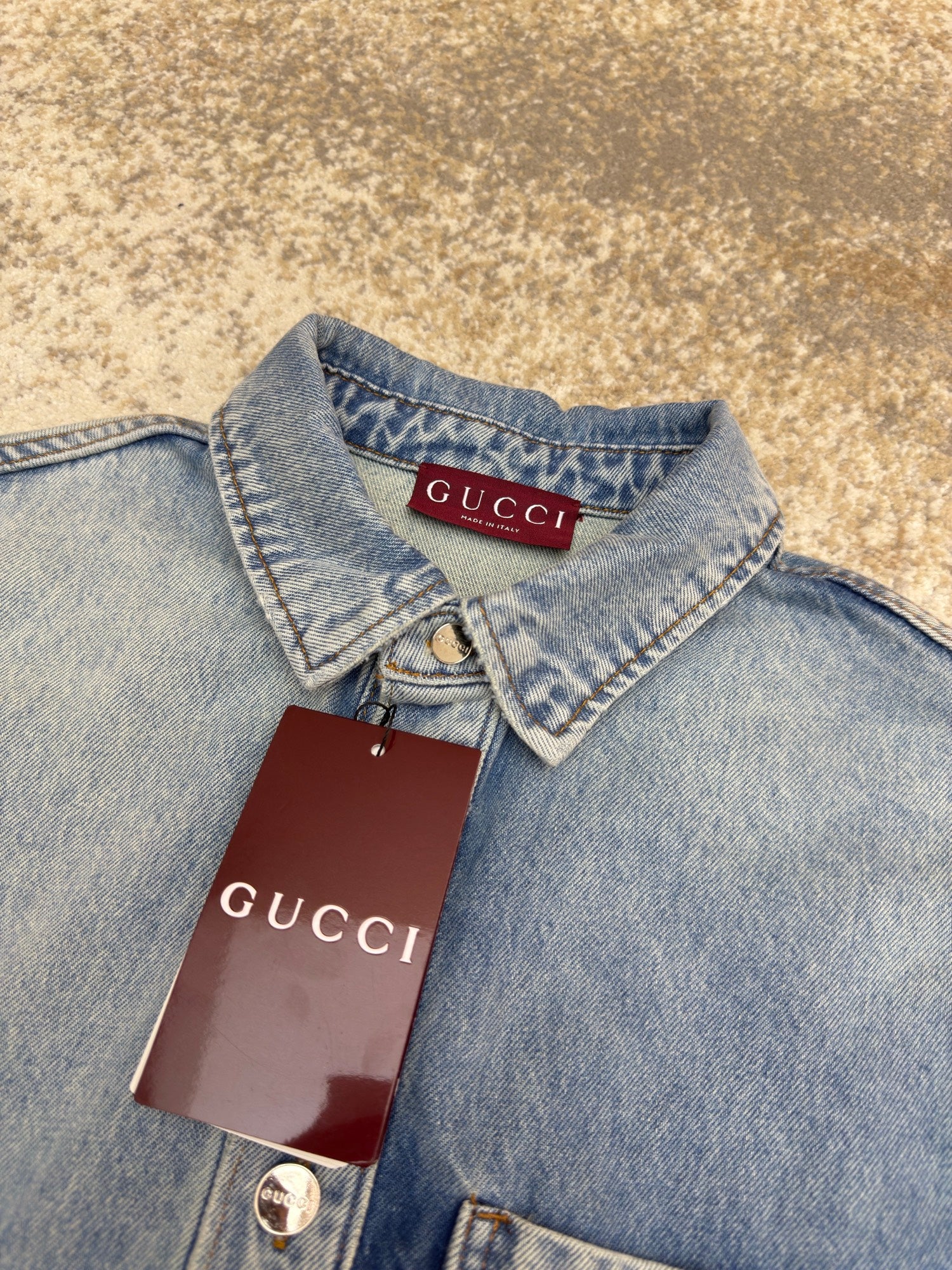 Gucci Patchwork Denim Shirt