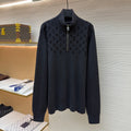 LV 1AL1PN New Ribbed Wool Half-Zip Pullover