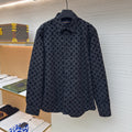 LV 1A979F Flocked Monogram Classic Shirt