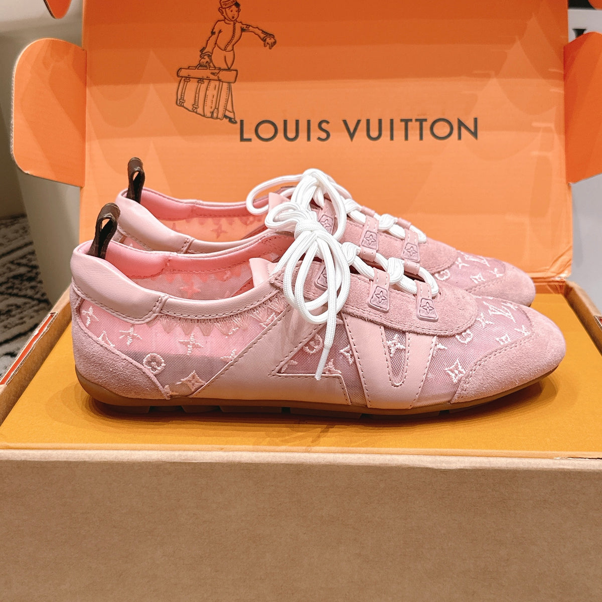 LV Sneakerina Sneaker in Semi-Transparent Mesh