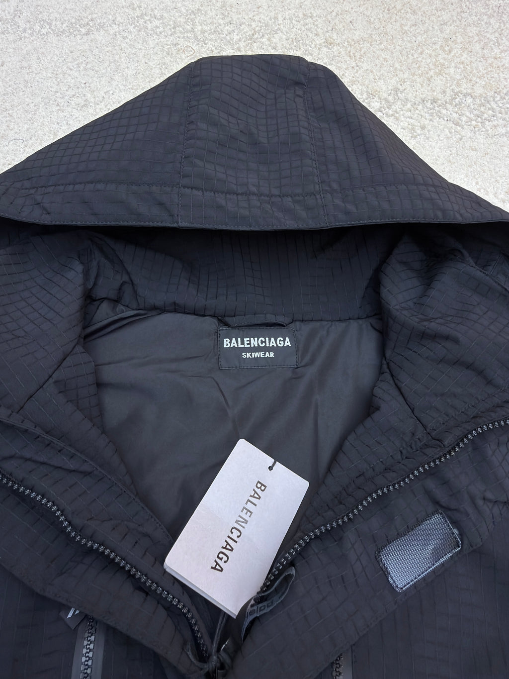 Balenciaga Oversized Distressed Cotton-ripstop Hooded Bomber Jacket