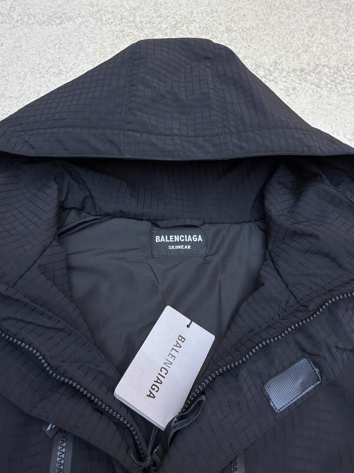 Balenciaga Oversized Distressed Cotton-ripstop Hooded Bomber Jacket