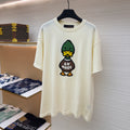 LV x Nigo 1A9GOM Intarsia Jacquard Duck Short-Sleeved Crewneck