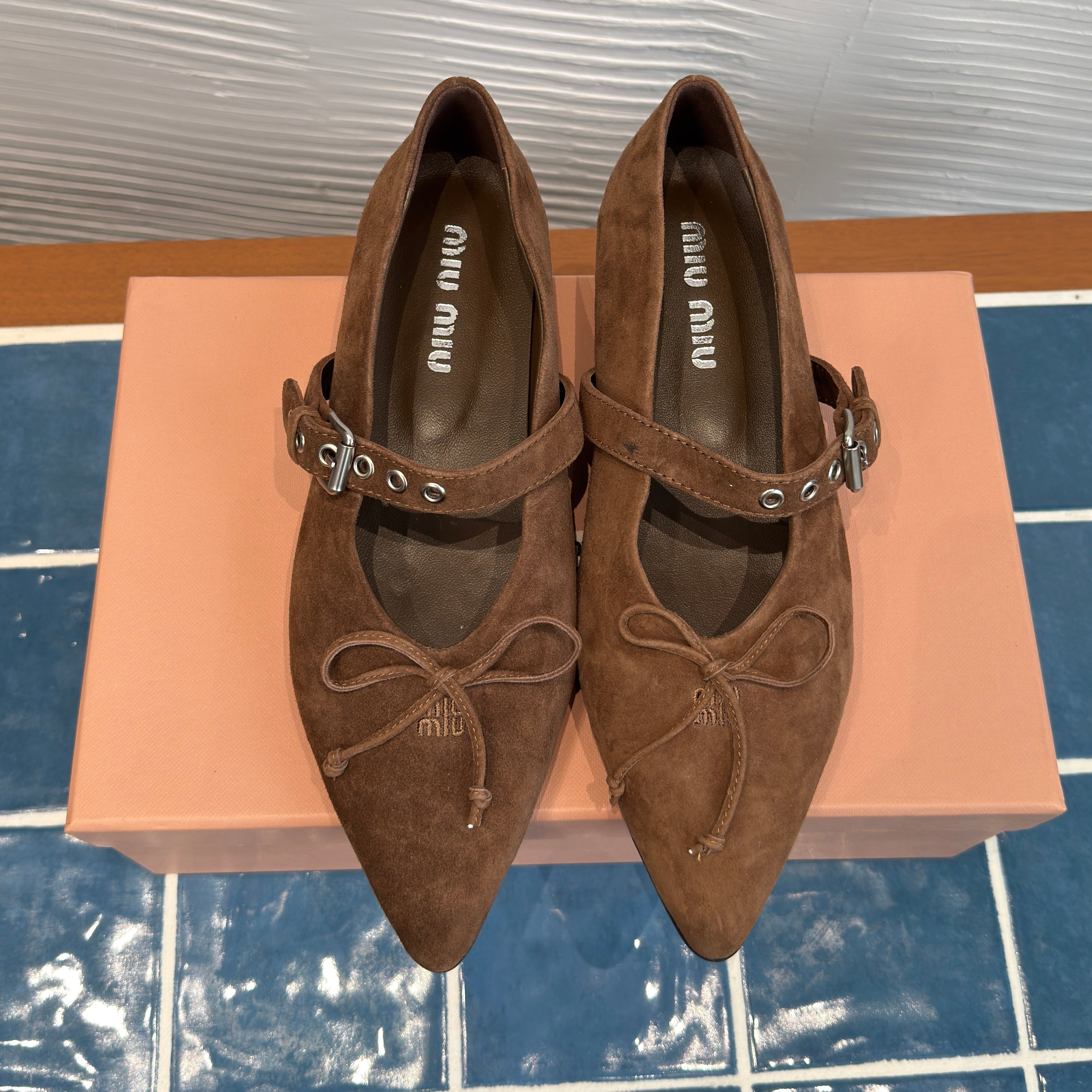 Miu Miu Suede ballerinas