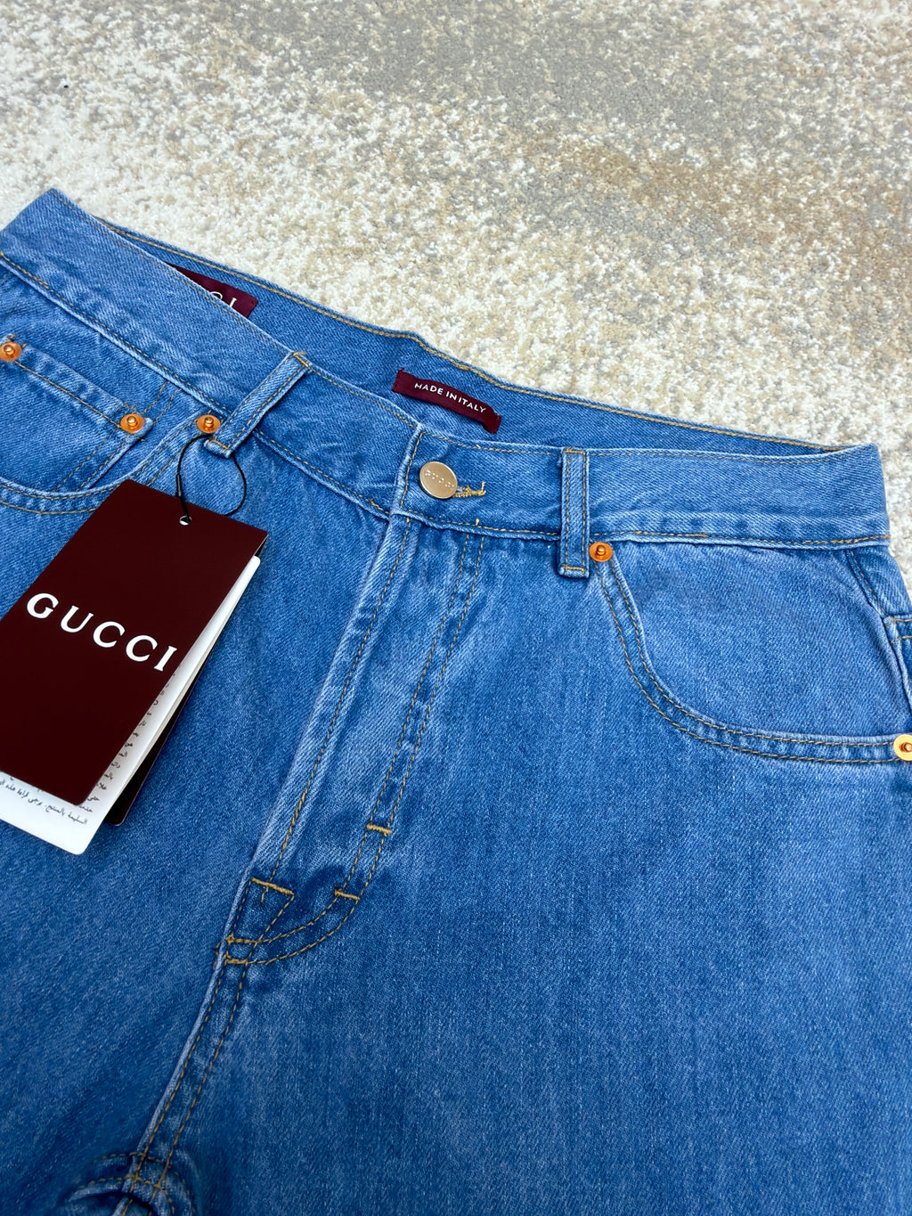 Gucci Tapered Fit Denim Trousers