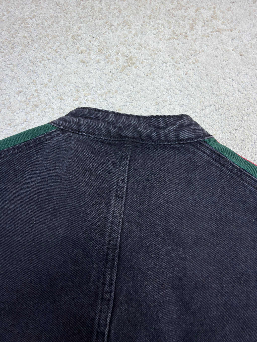 Gucci Cotton Denim Biker Jacket With Web