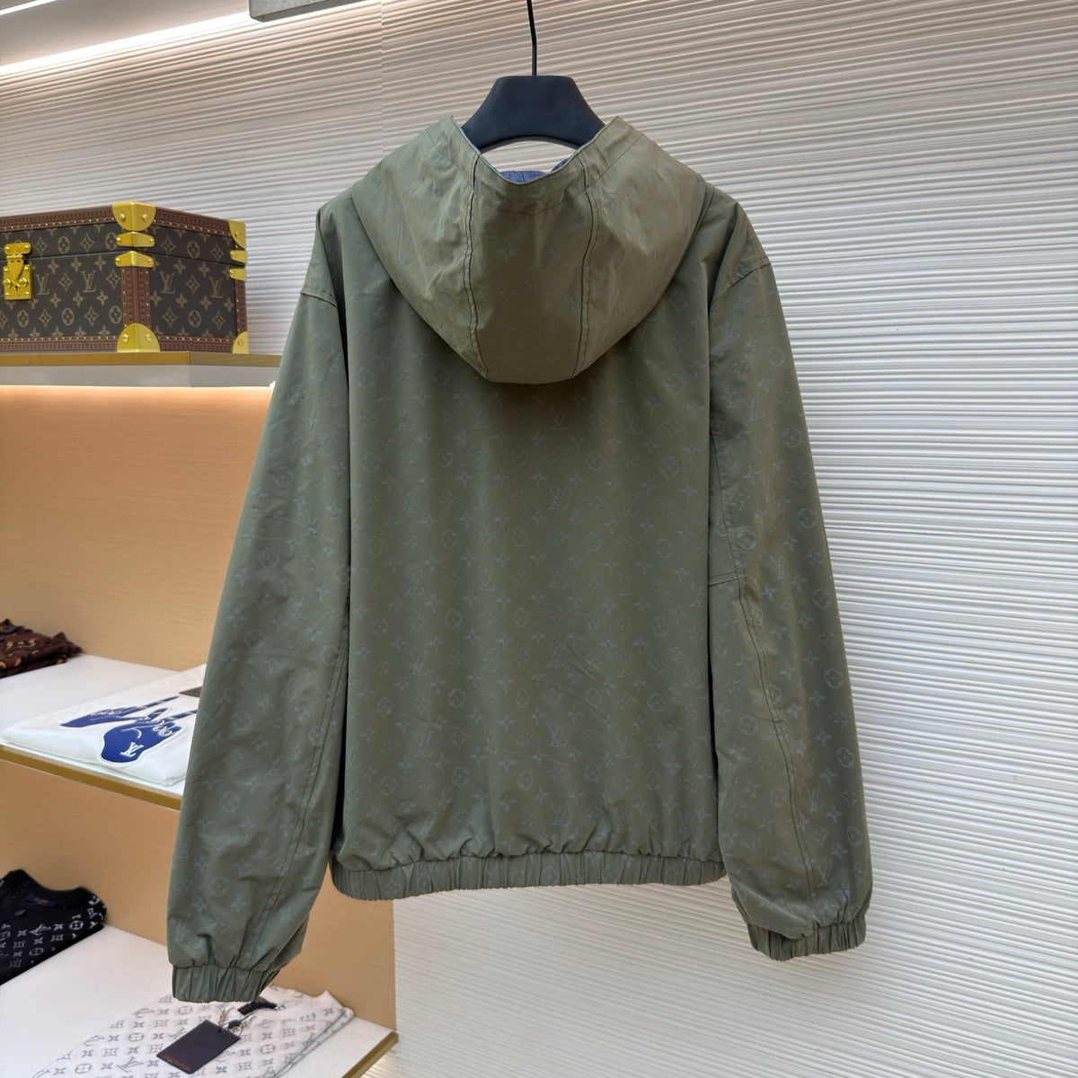 LV 1AKOFQ Reversible Monogram Reflective Windbreaker