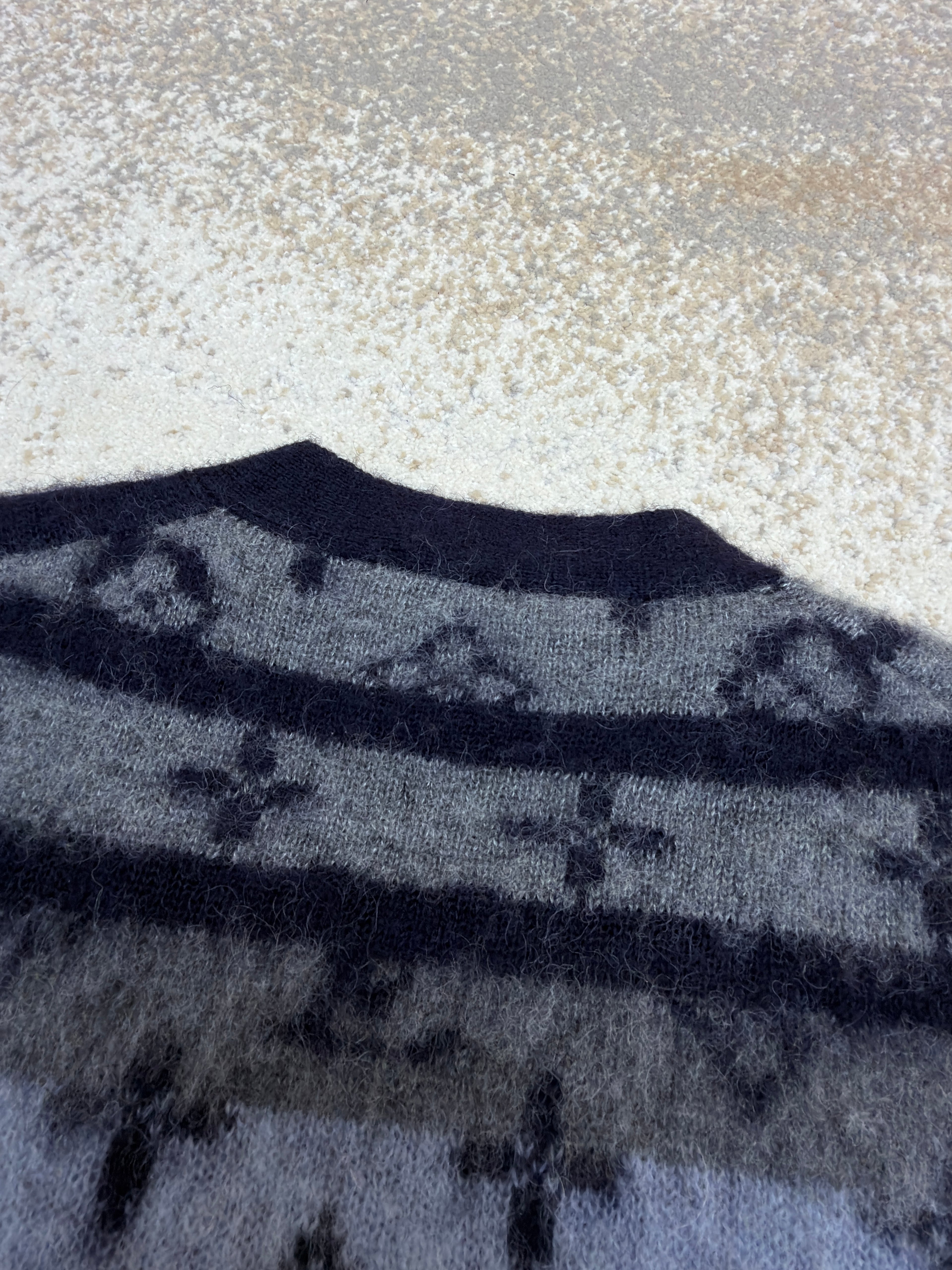 LV 1AIOX8 Monogram Mohair Cardigan