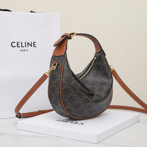 Celine Teen Celine Lulu In Triomphe Canvas And Calfskin