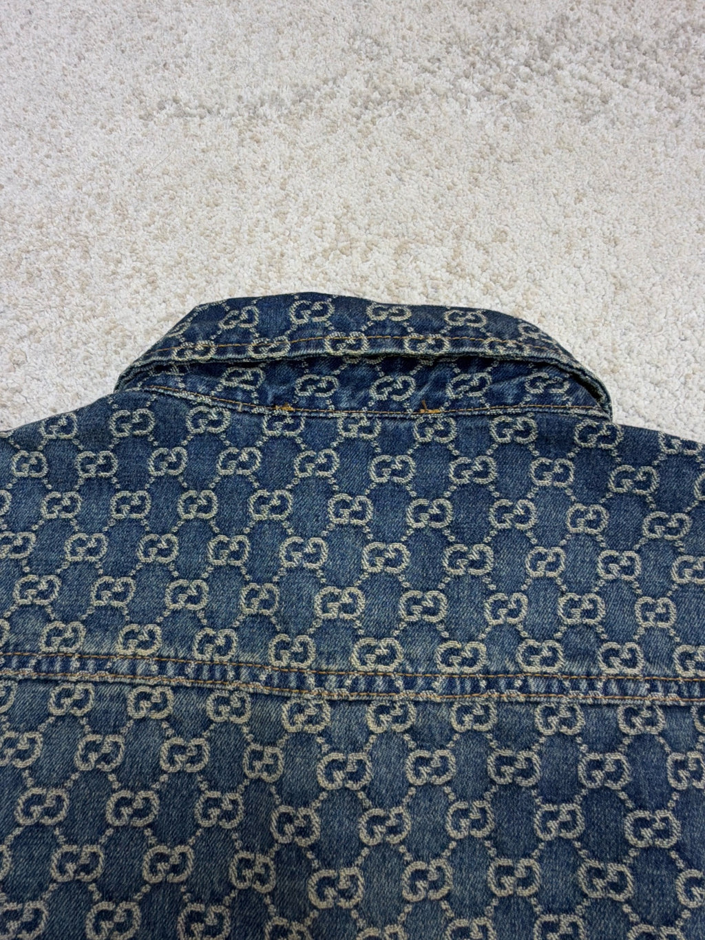 Gucci GG Cotton Denim Jacquard Shirt