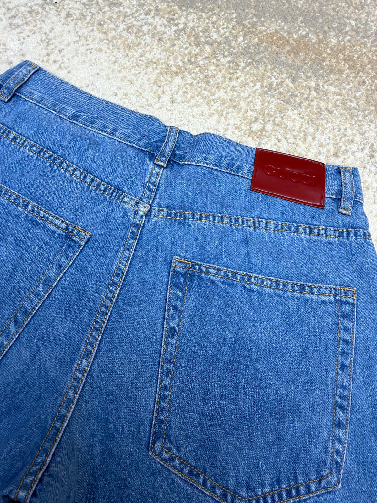 Gucci Tapered Fit Denim Trousers