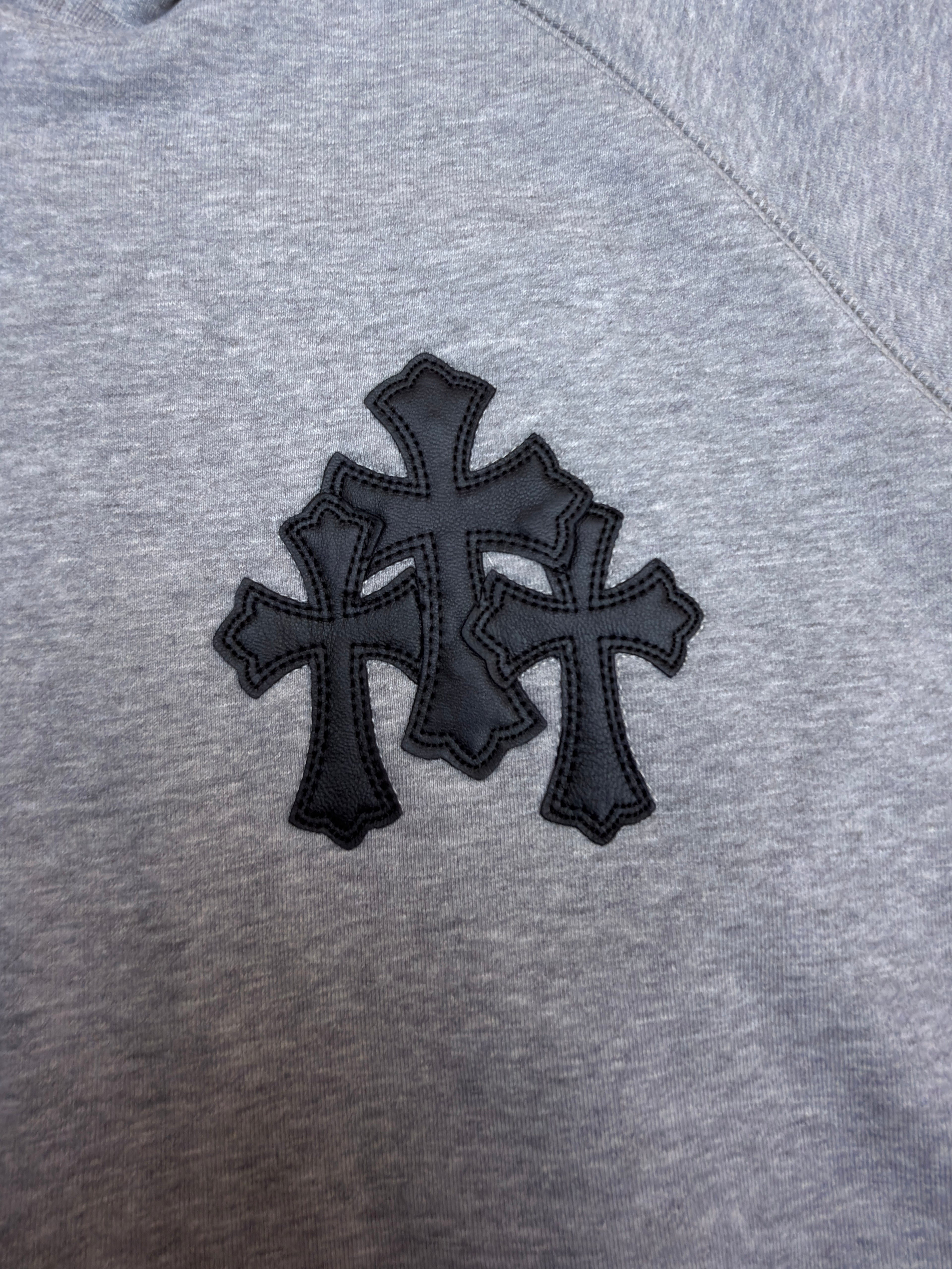 Chrome Hearts Triple Cross CH Logo Embroidered Hoodie