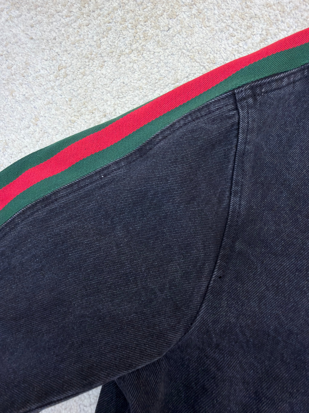 Gucci Cotton Denim Biker Jacket With Web