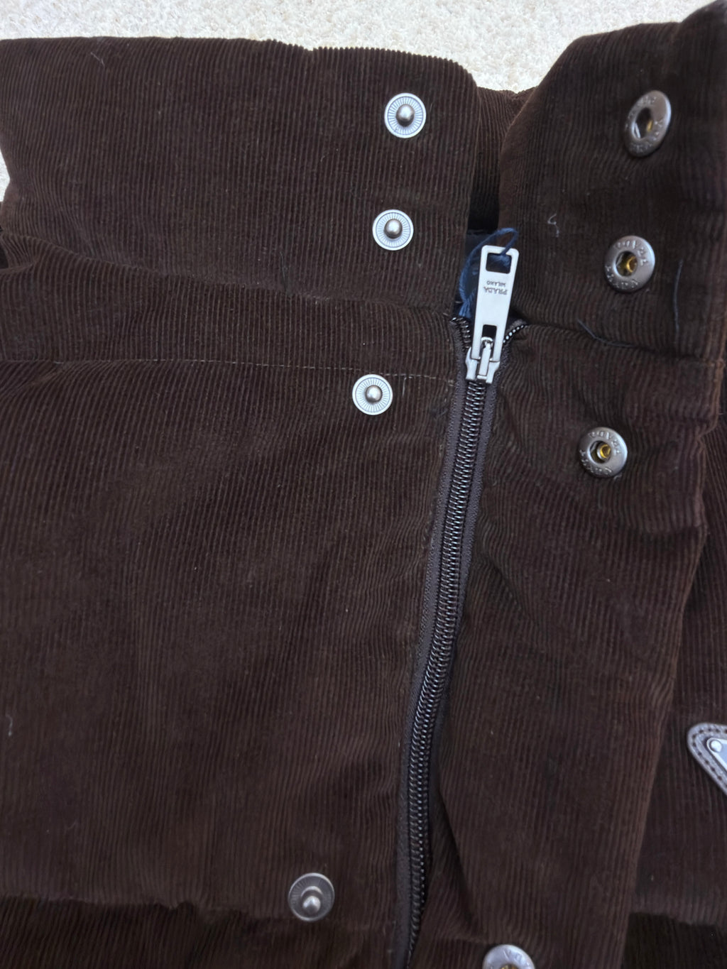 Prada Corduroy Quilted Jacket