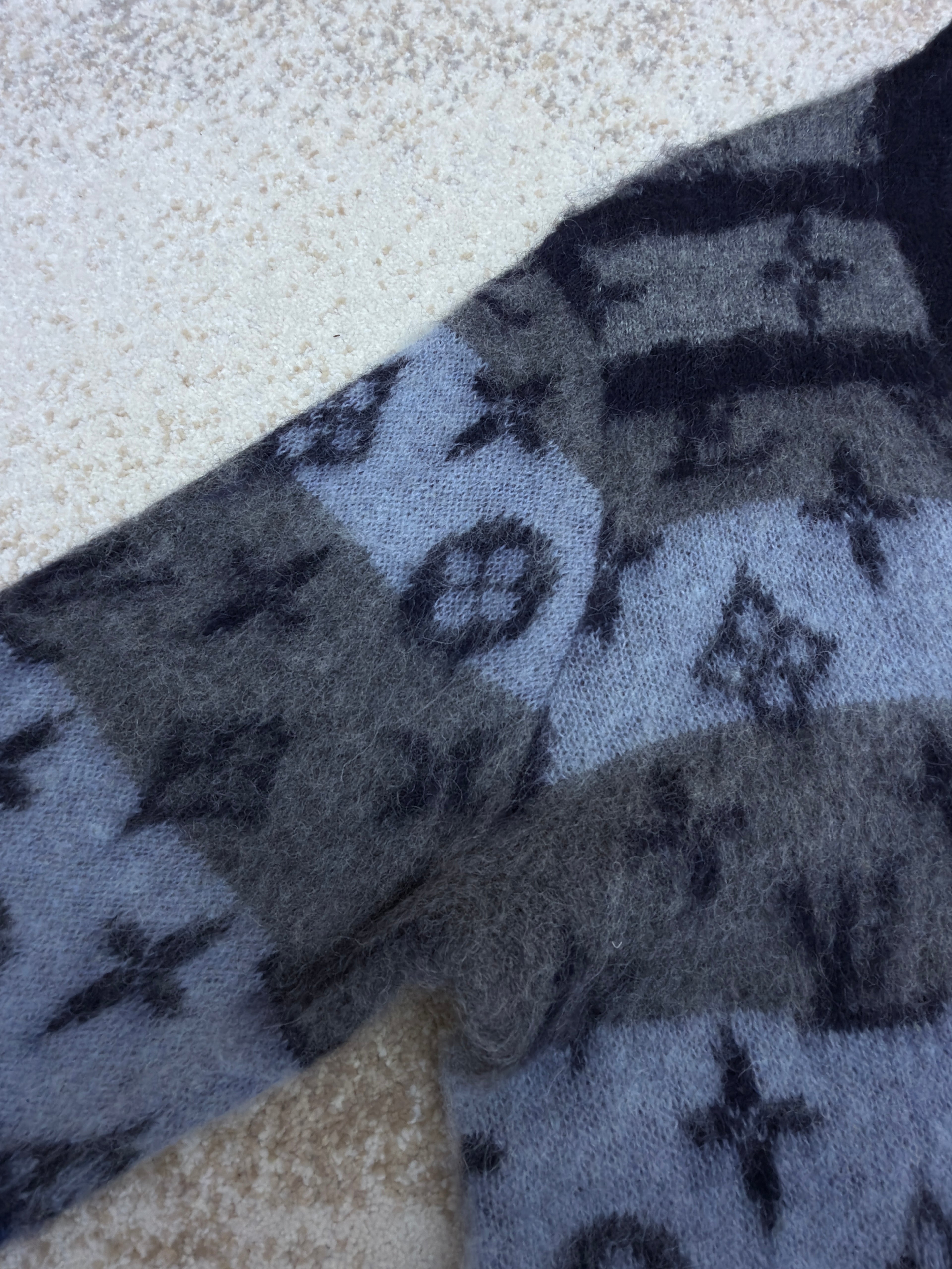 LV 1AIOX8 Monogram Mohair Cardigan