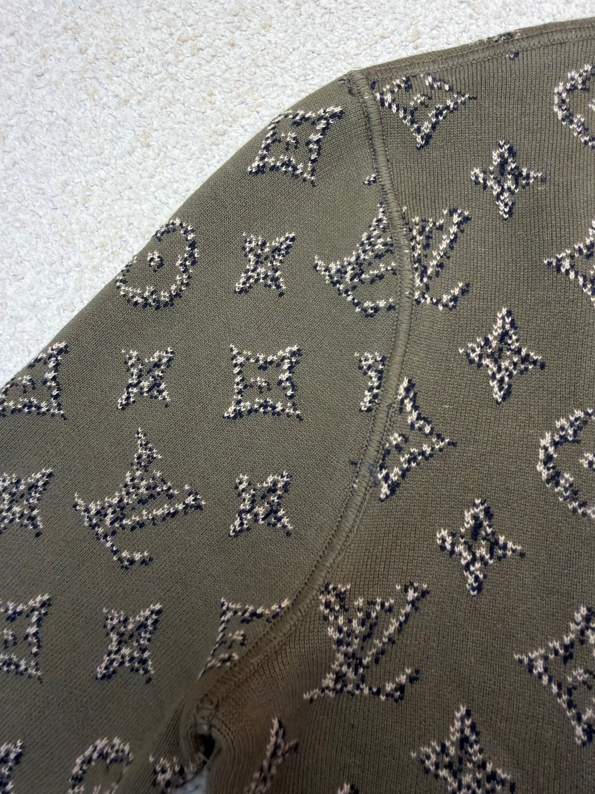 LV 1AKLY9 Reversible Monogram Jacquard Bomber