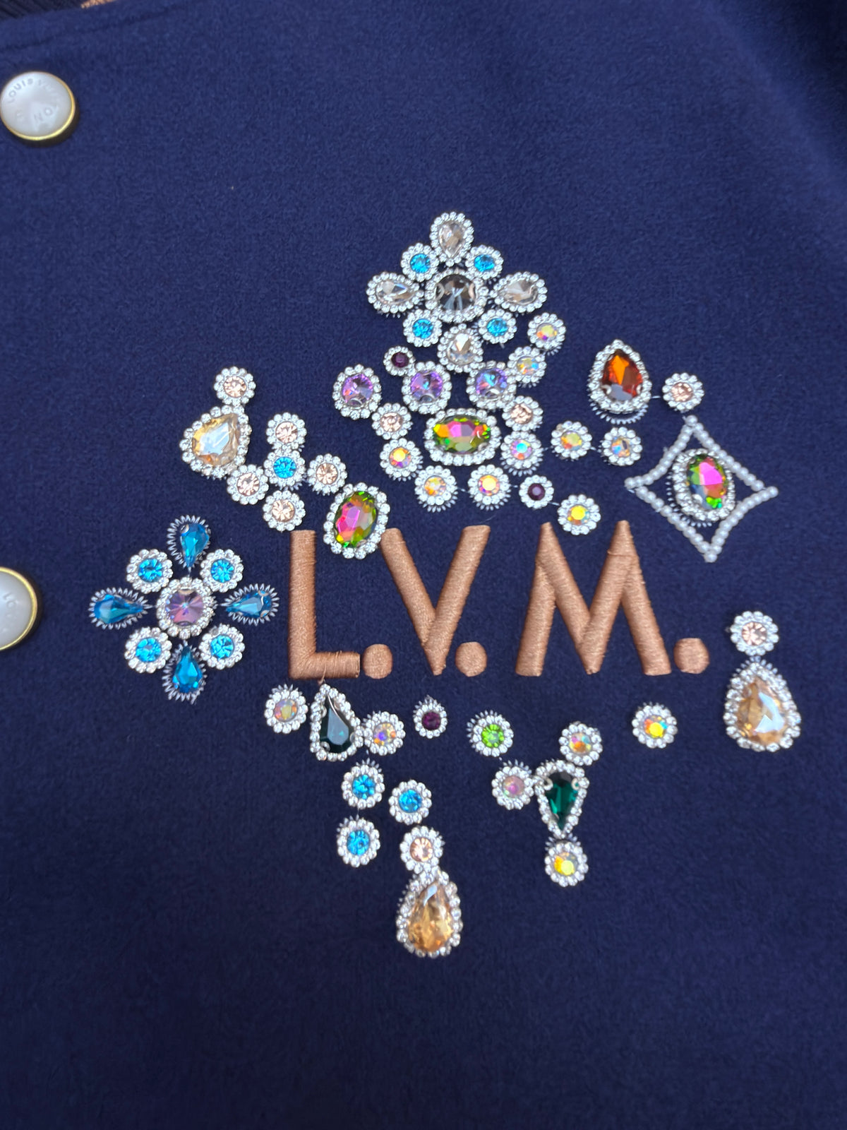 LV 1AJVKR Embellished Varsity Jacket