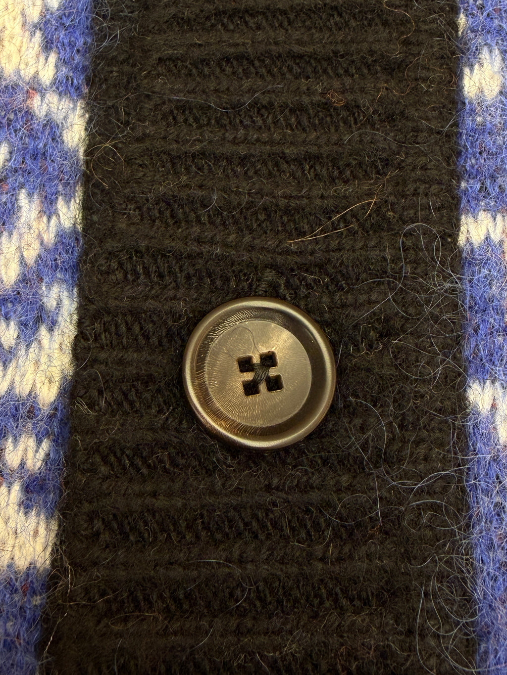 LV 1AFAN3 Chevron Mohair Cardigan
