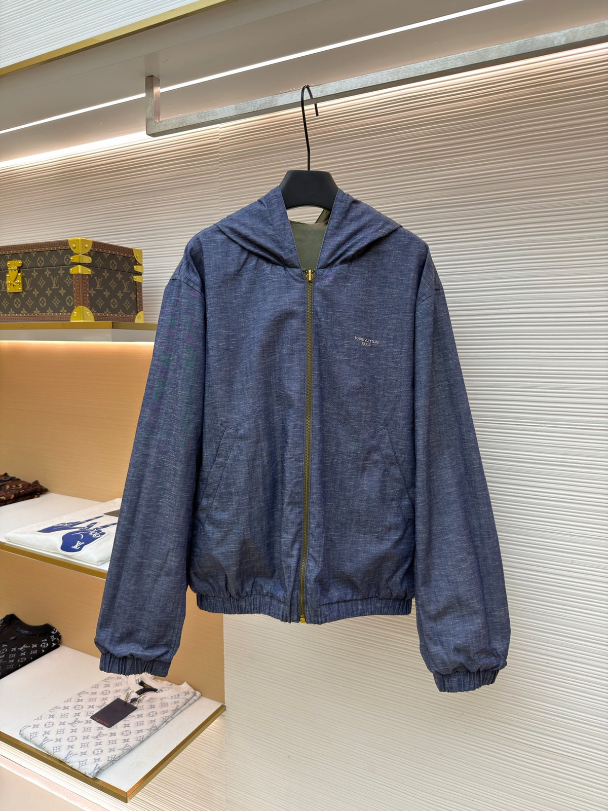 LV 1AKOFQ Reversible Monogram Reflective Windbreaker