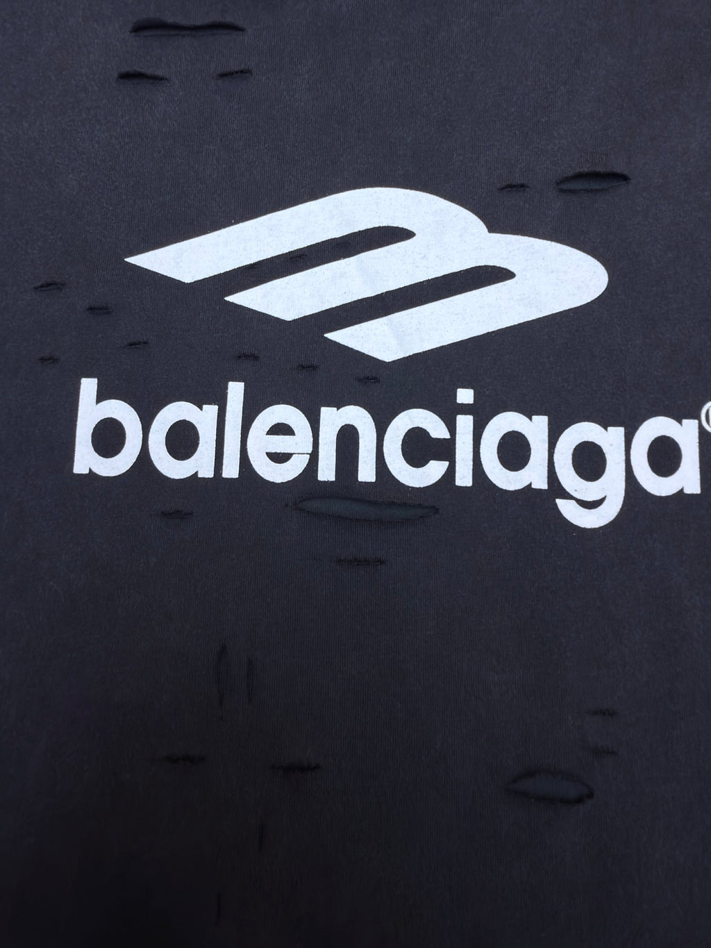 Balenciaga Distressed Layered Long Sleeve T-Shirt