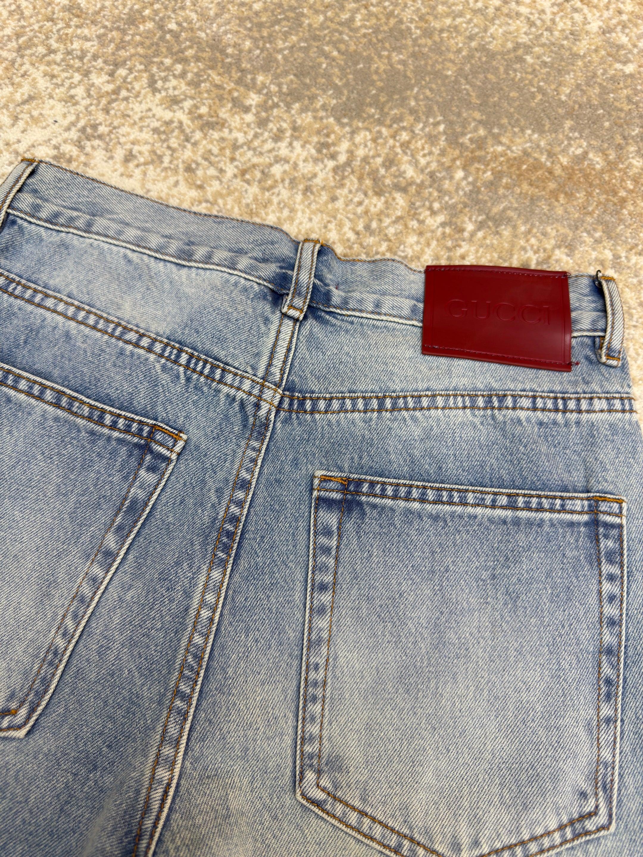 Gucci Patchwork Denim Pants