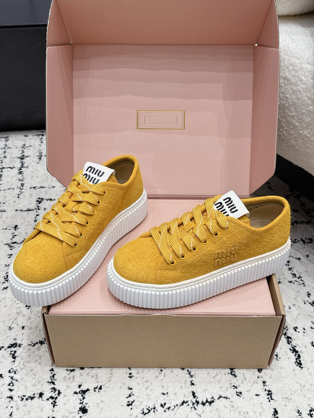 Miu Miu Suede Sneaker