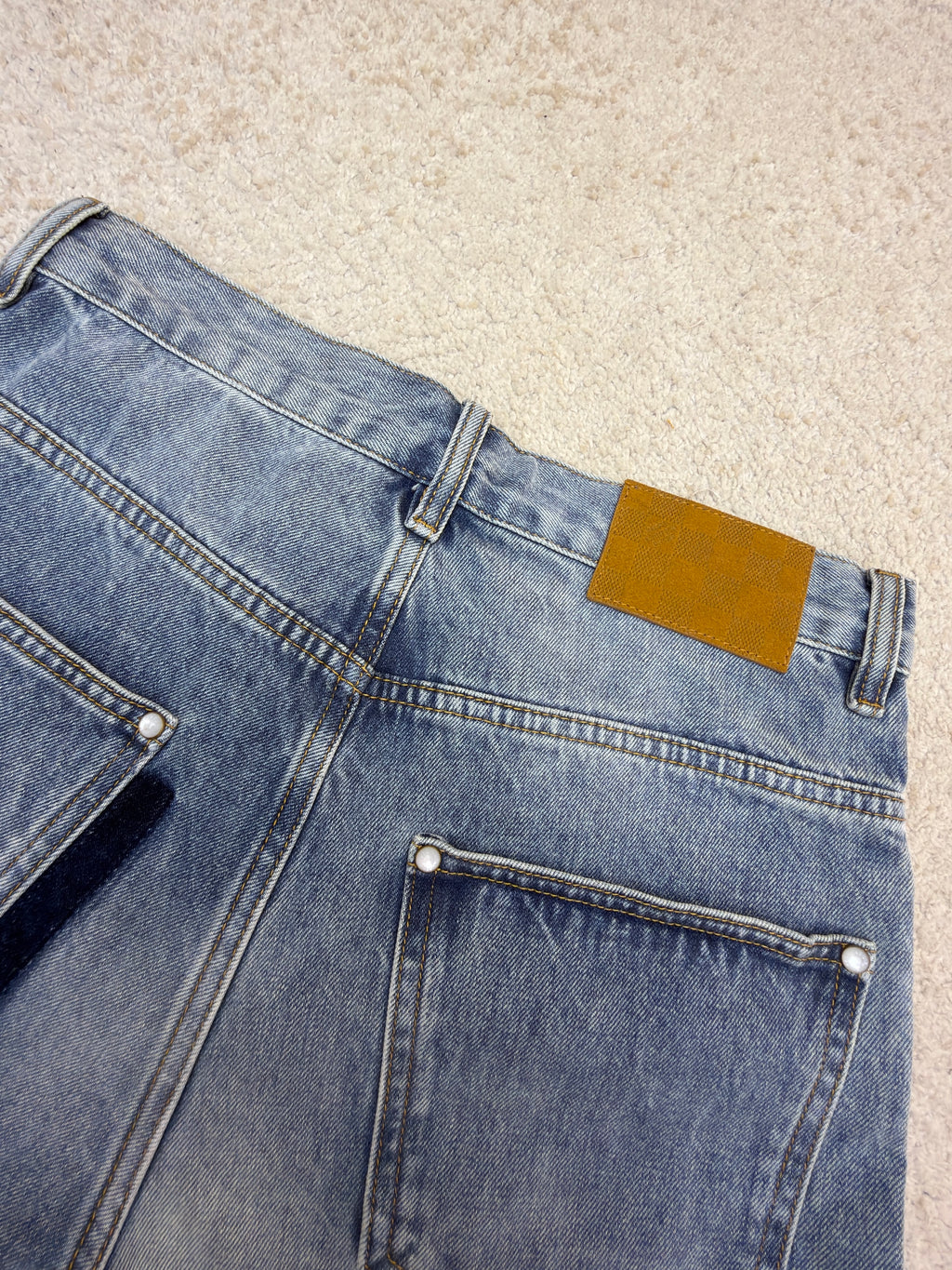 LV 1AKCOL Signature Patchwork Denim Pants