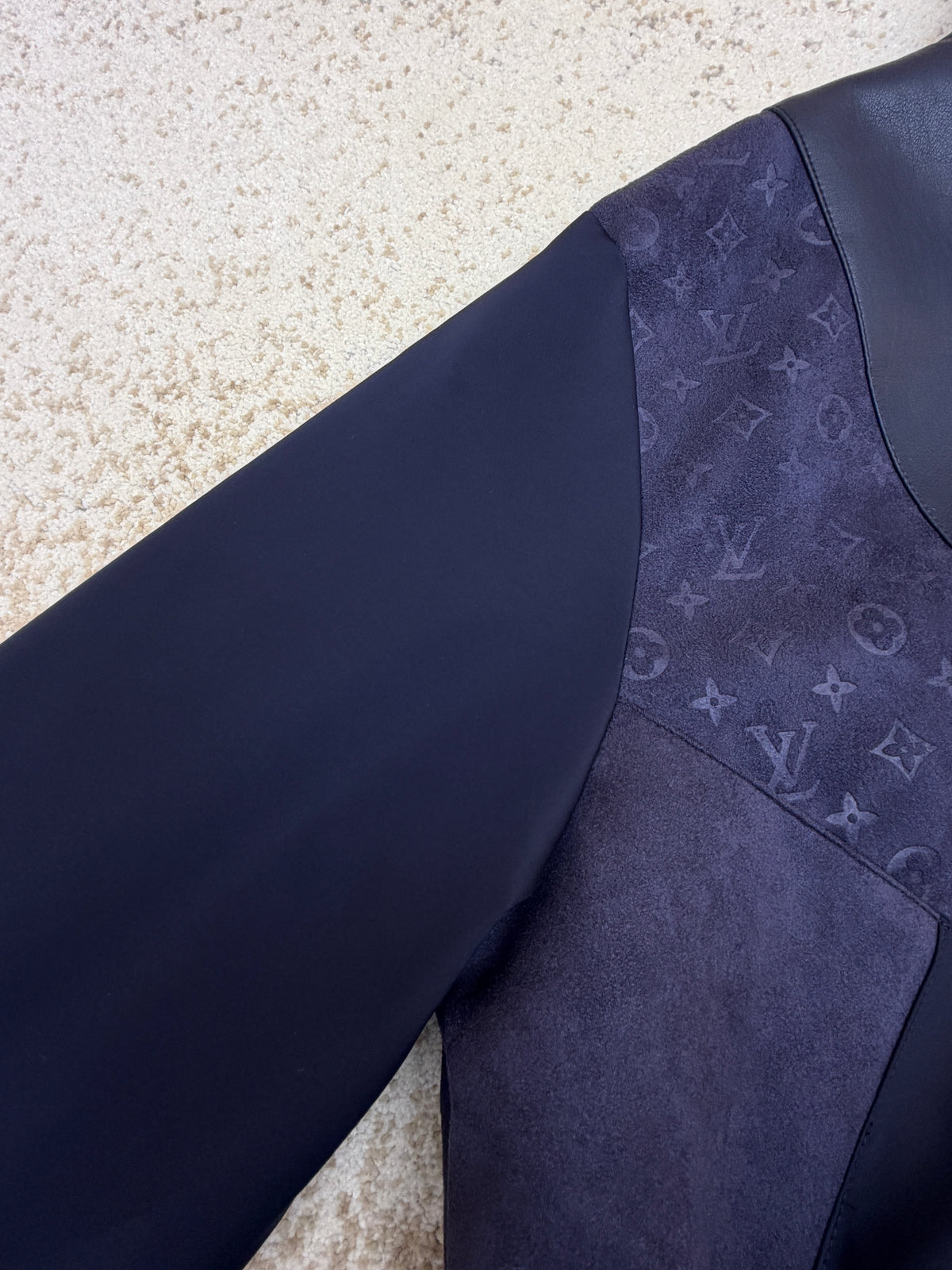 LV 1AJB74 Leather Mix Track Top