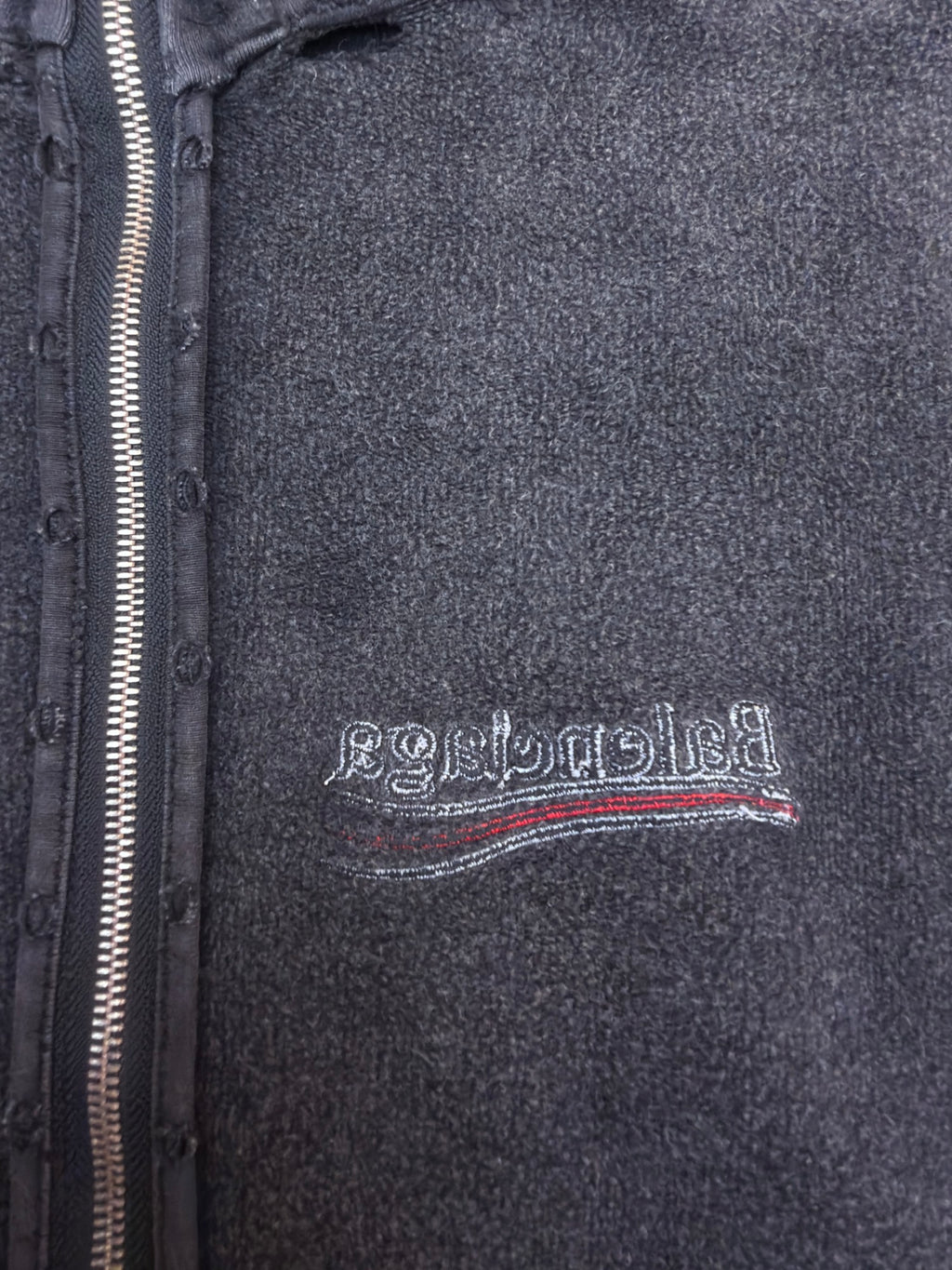Balenciaga Political Campaign Inside-Out Zip-Up Hoodie
