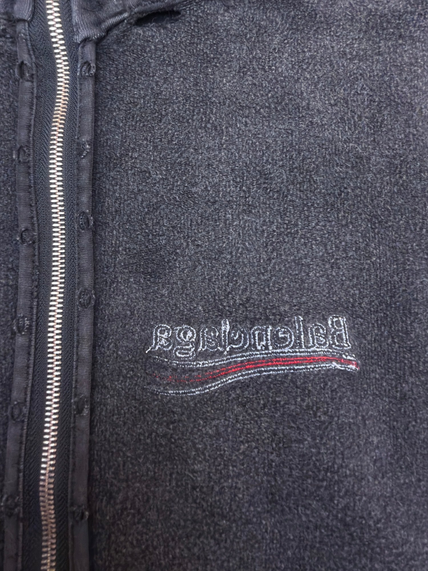 Balenciaga Political Campaign Inside-Out Zip-Up Hoodie