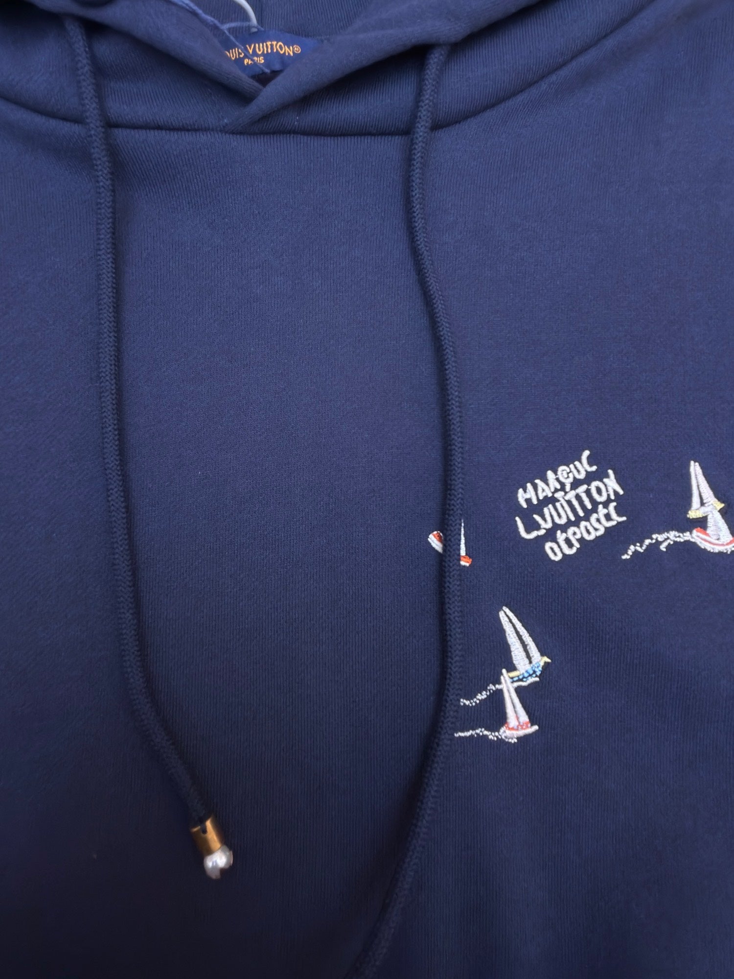 LV 1AHW66 Embroidered Signature Hoodie