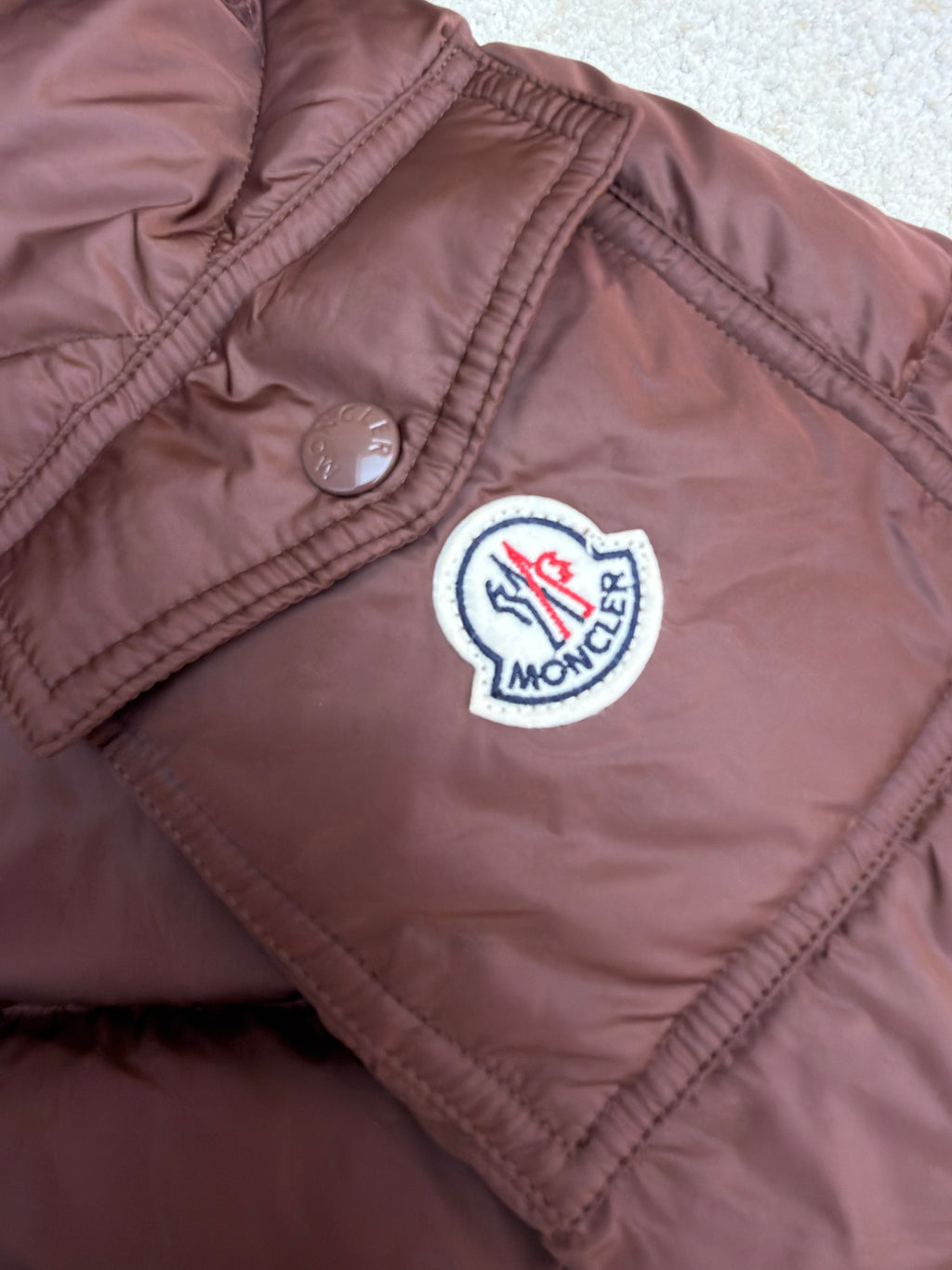 Moncler Maya Hooded Short Down Jacket in Matte Nylon