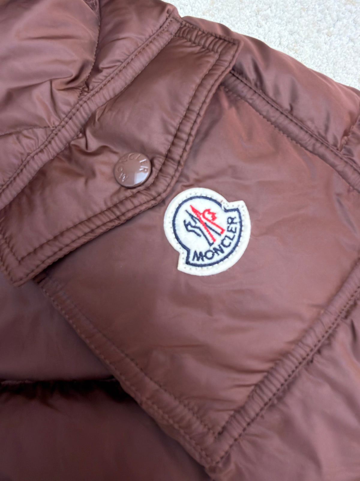 Moncler Maya Hooded Short Down Jacket in Matte Nylon