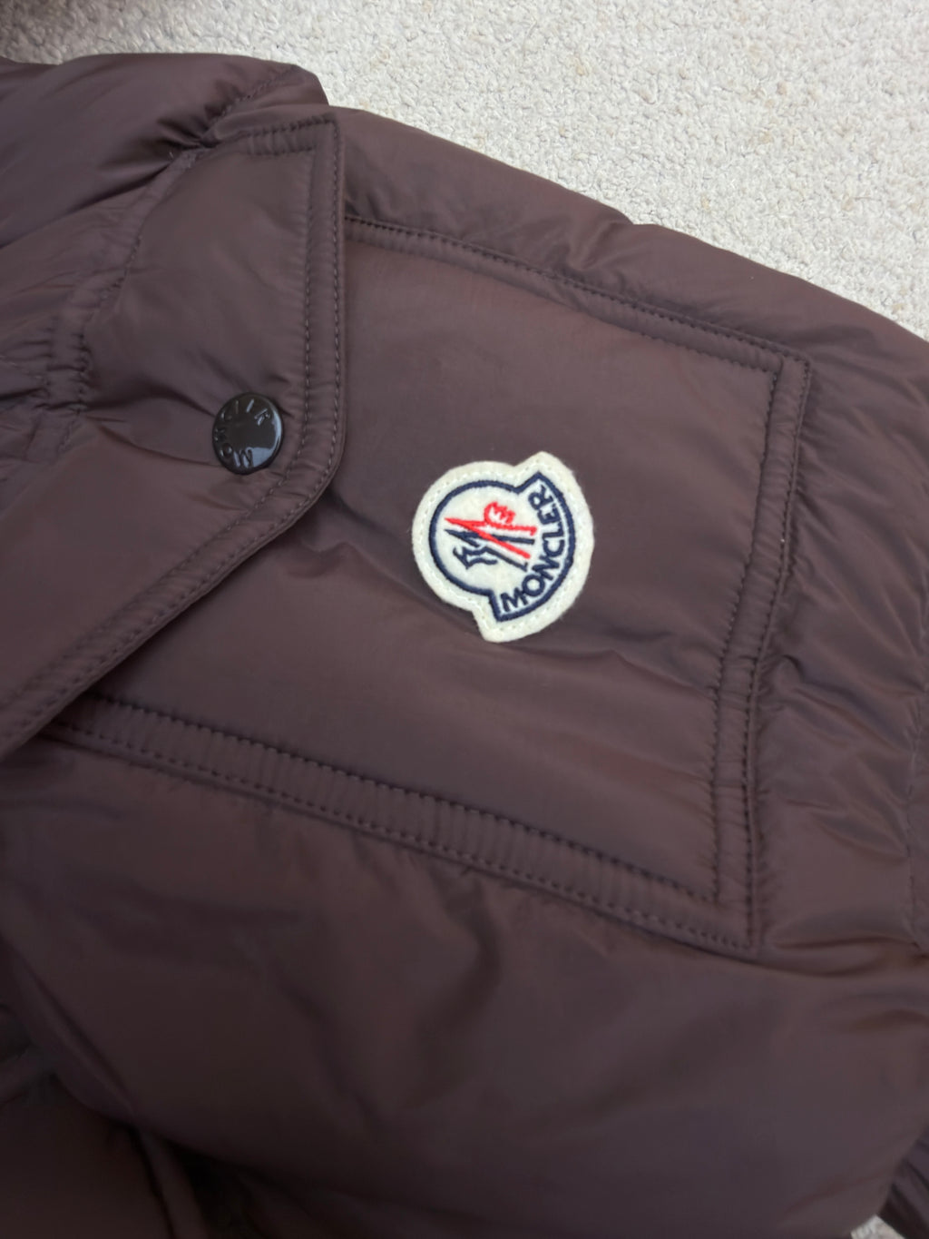 Moncler Maya Hooded Short Down Jacket in Matte Nylon