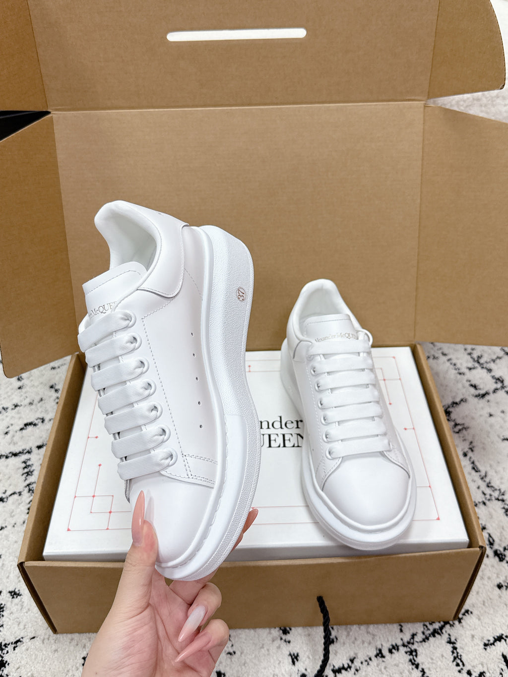 Alexander McQueen Oversized Sneaker in Calf Leather