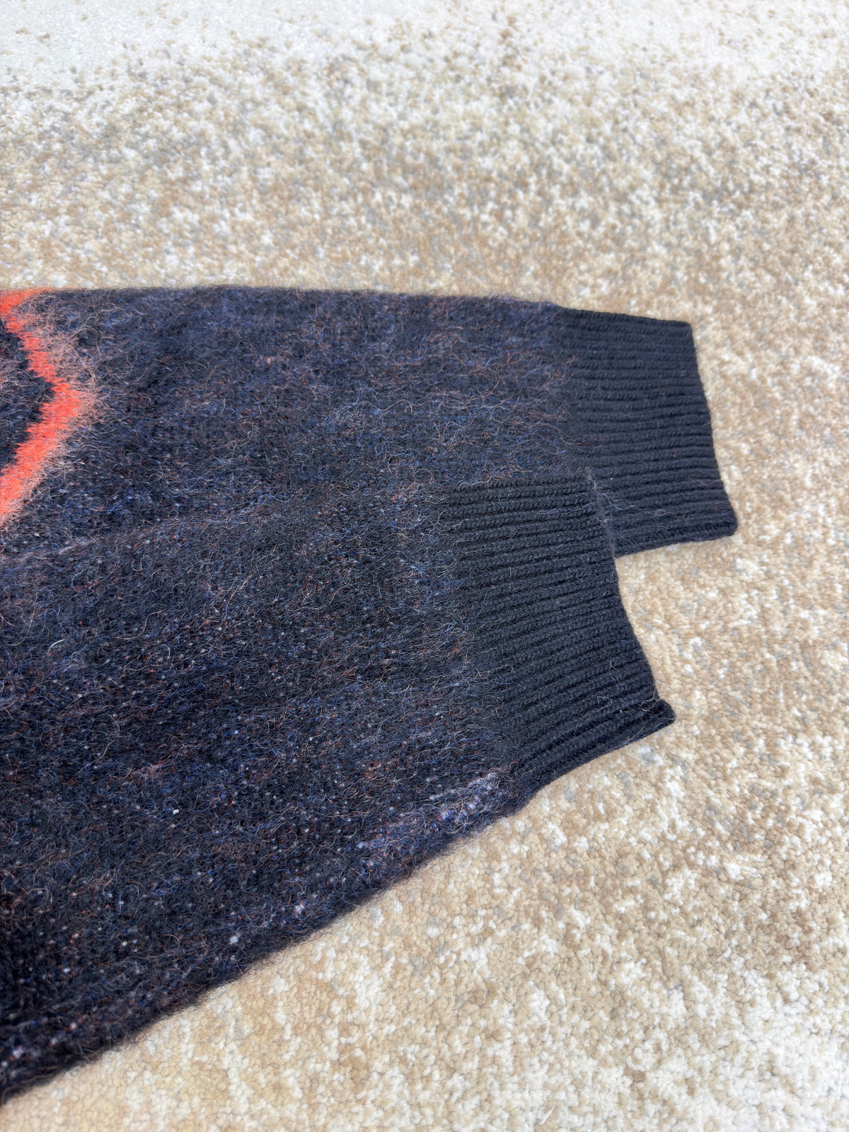 LV 1AFAN3 Chevron Mohair Cardigan
