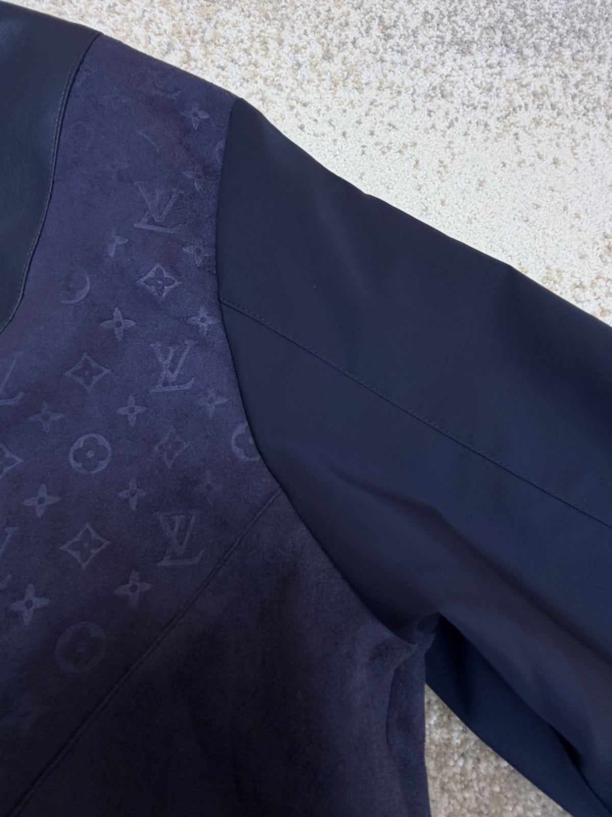 LV 1AJB74 Leather Mix Track Top