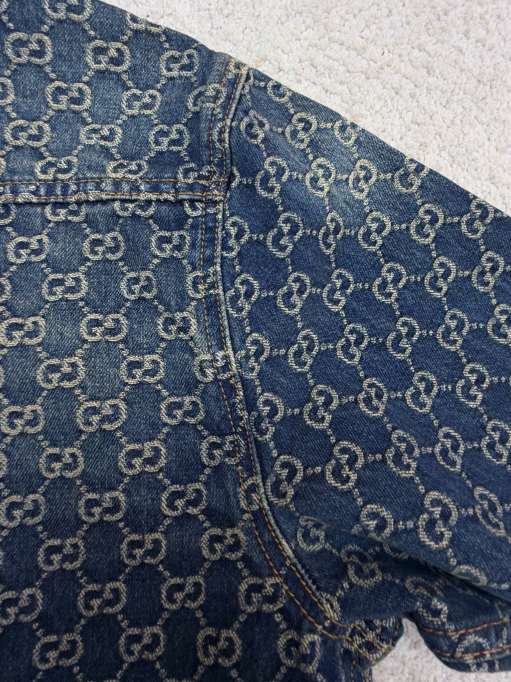 Gucci GG Cotton Denim Jacquard Shirt