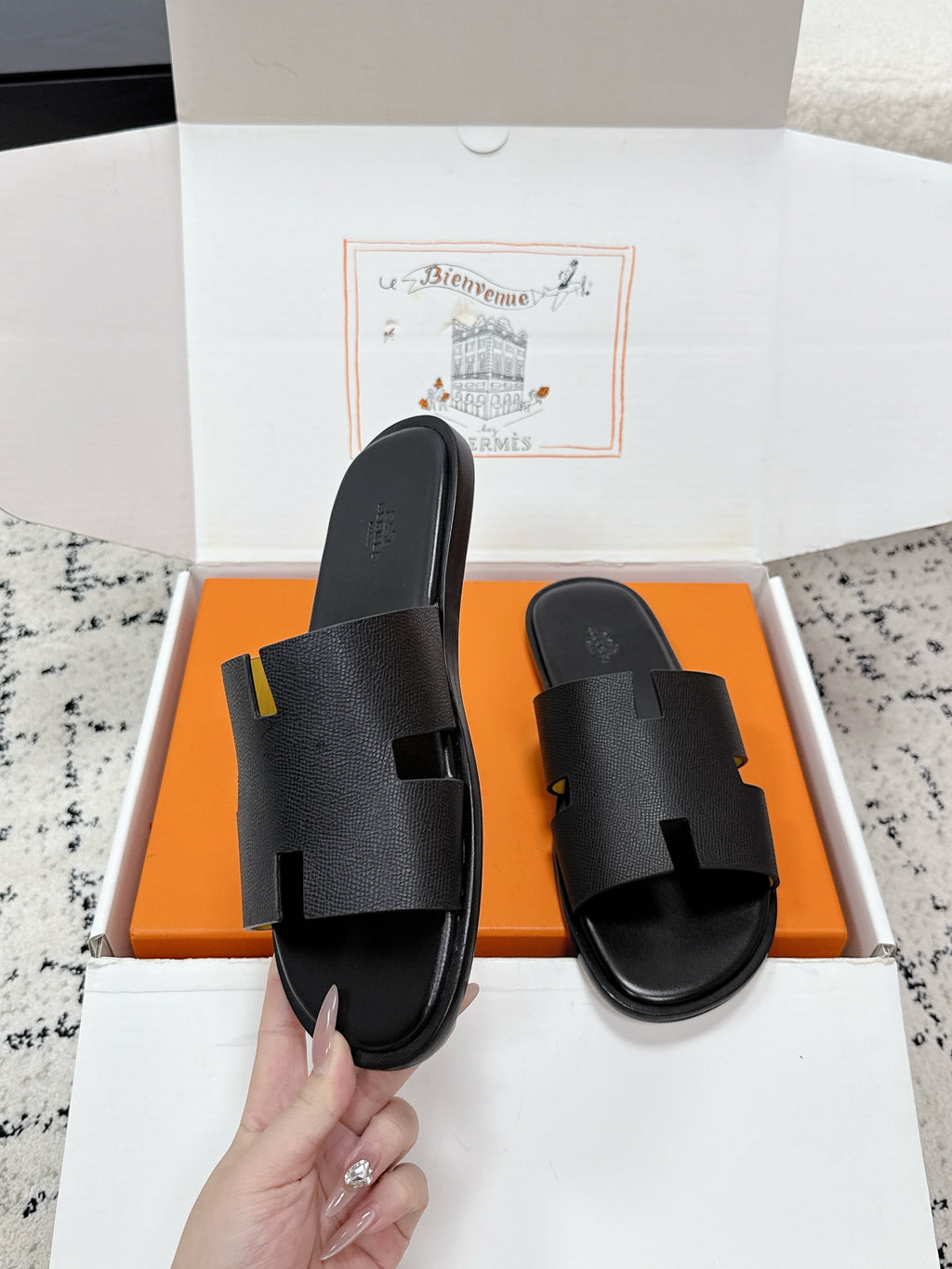 Hermes Izmir Sandal in Epsom Calfskin