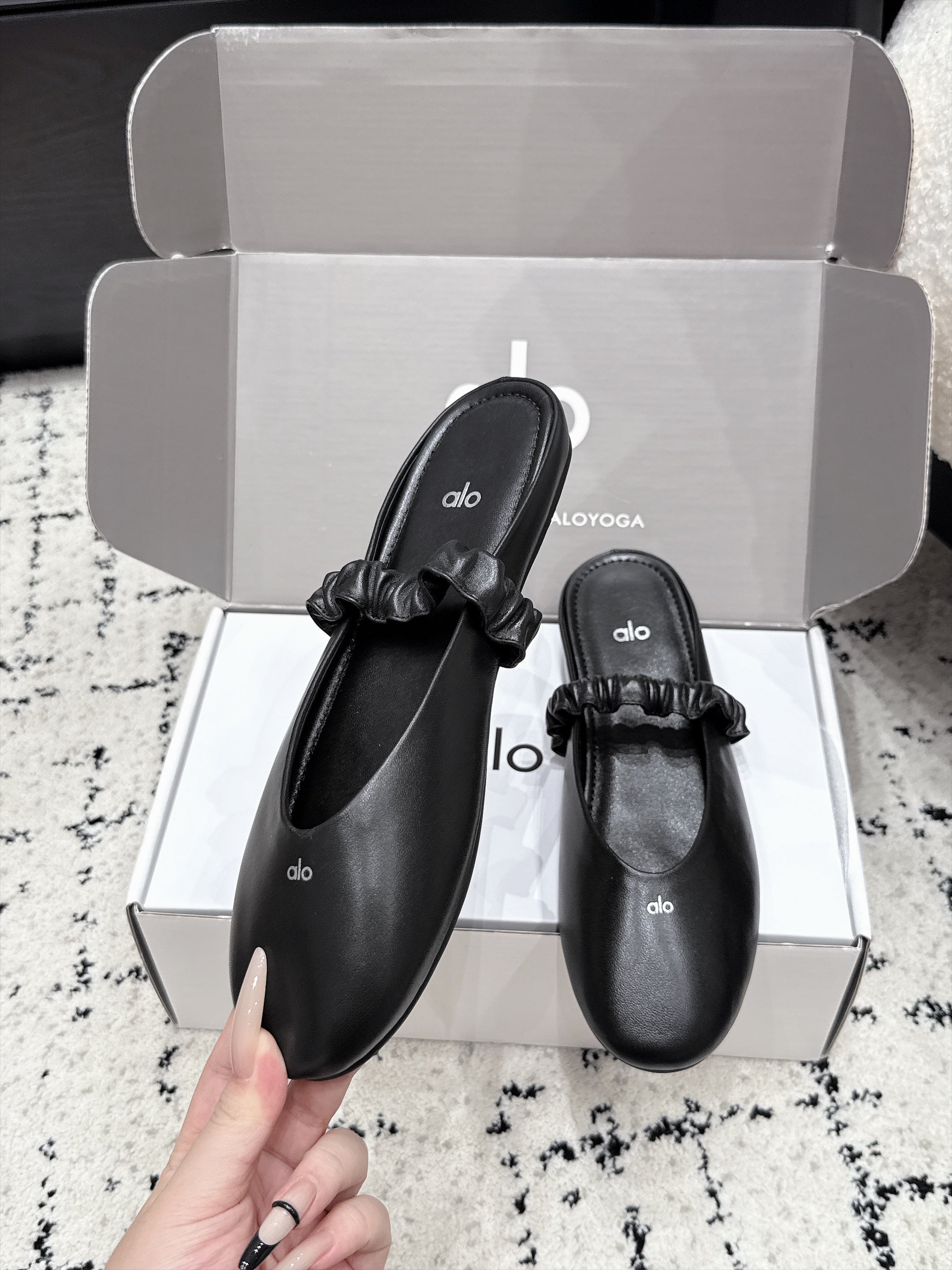 ALO Ballet Mule in Calfskin