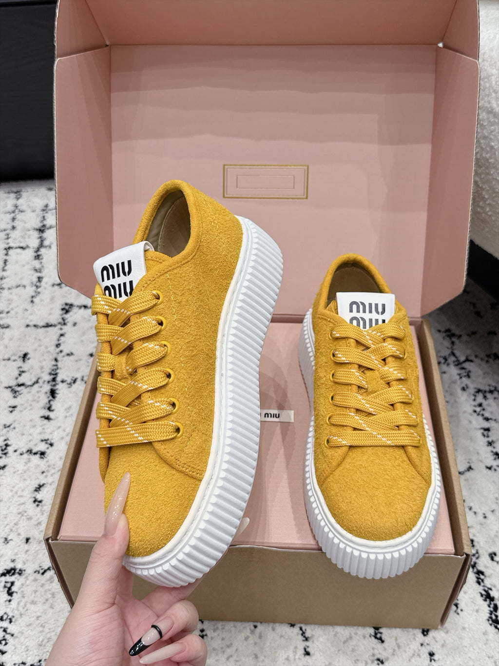 Miu Miu Suede Sneaker