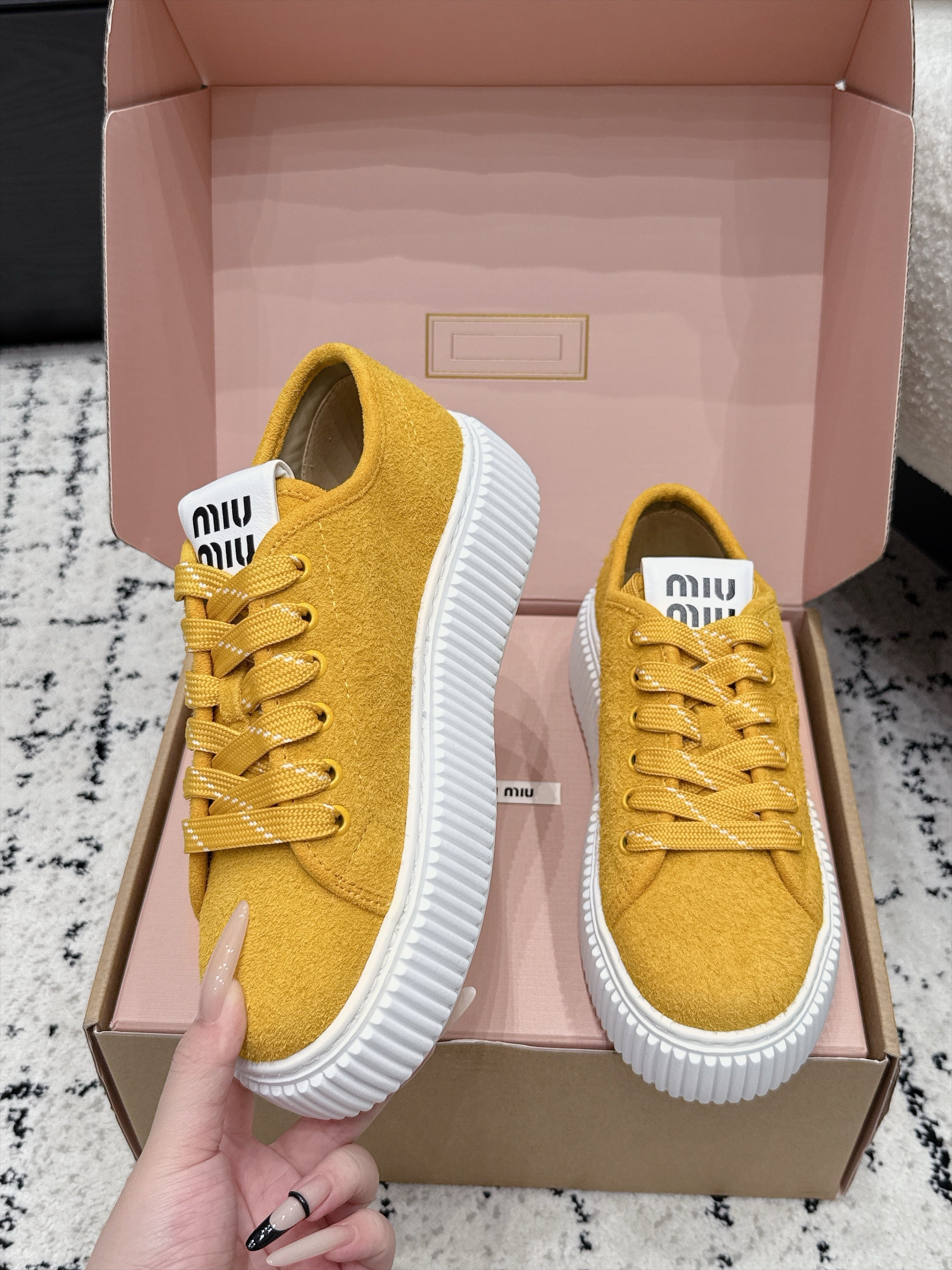 Miu Miu Suede Sneaker
