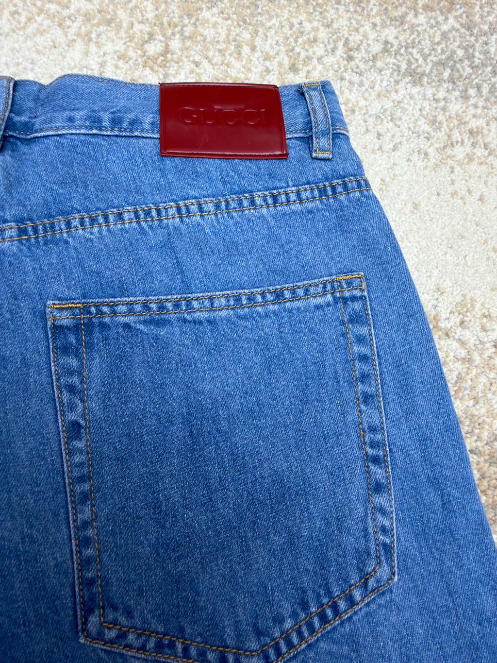 Gucci Tapered Fit Denim Trousers
