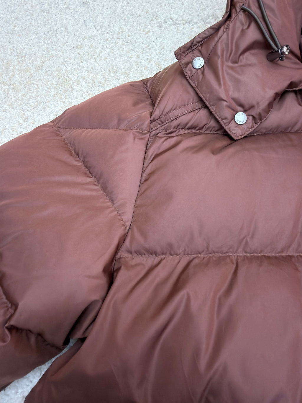 Moncler Maya Hooded Short Down Jacket in Matte Nylon
