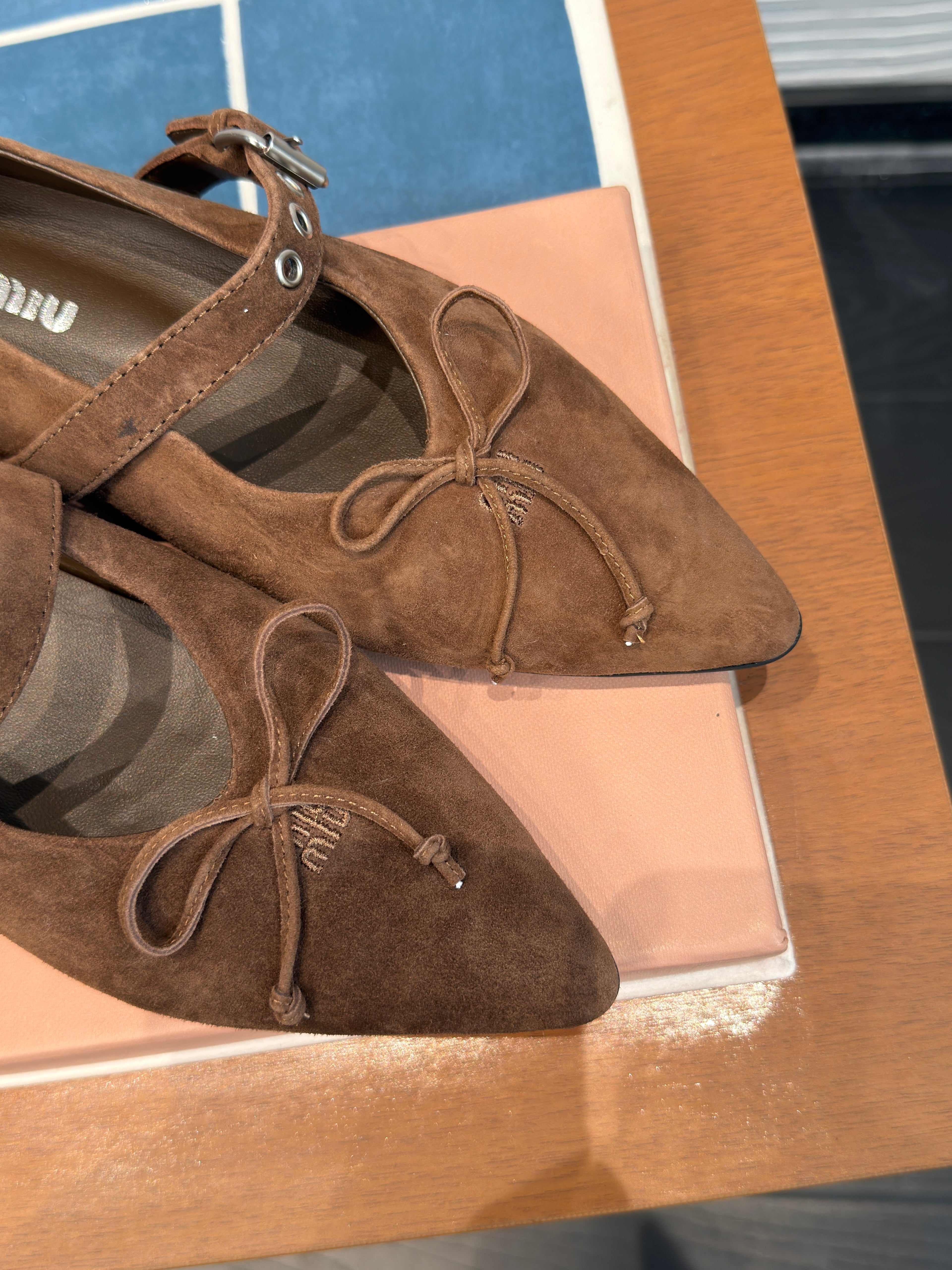Miu Miu Suede ballerinas