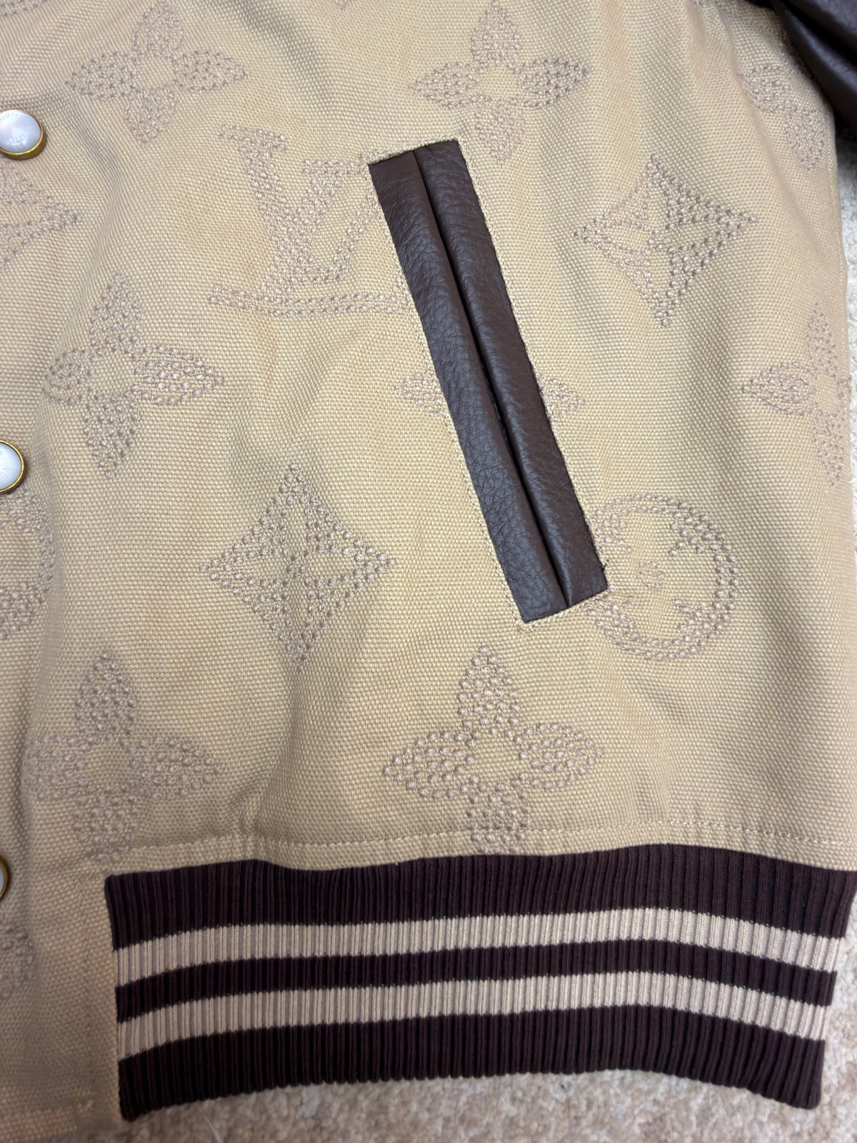 LV 1AHBZG Monogram Embroidered Varsity Blouson