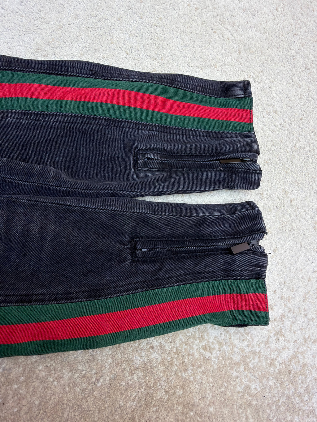 Gucci Cotton Denim Biker Jacket With Web