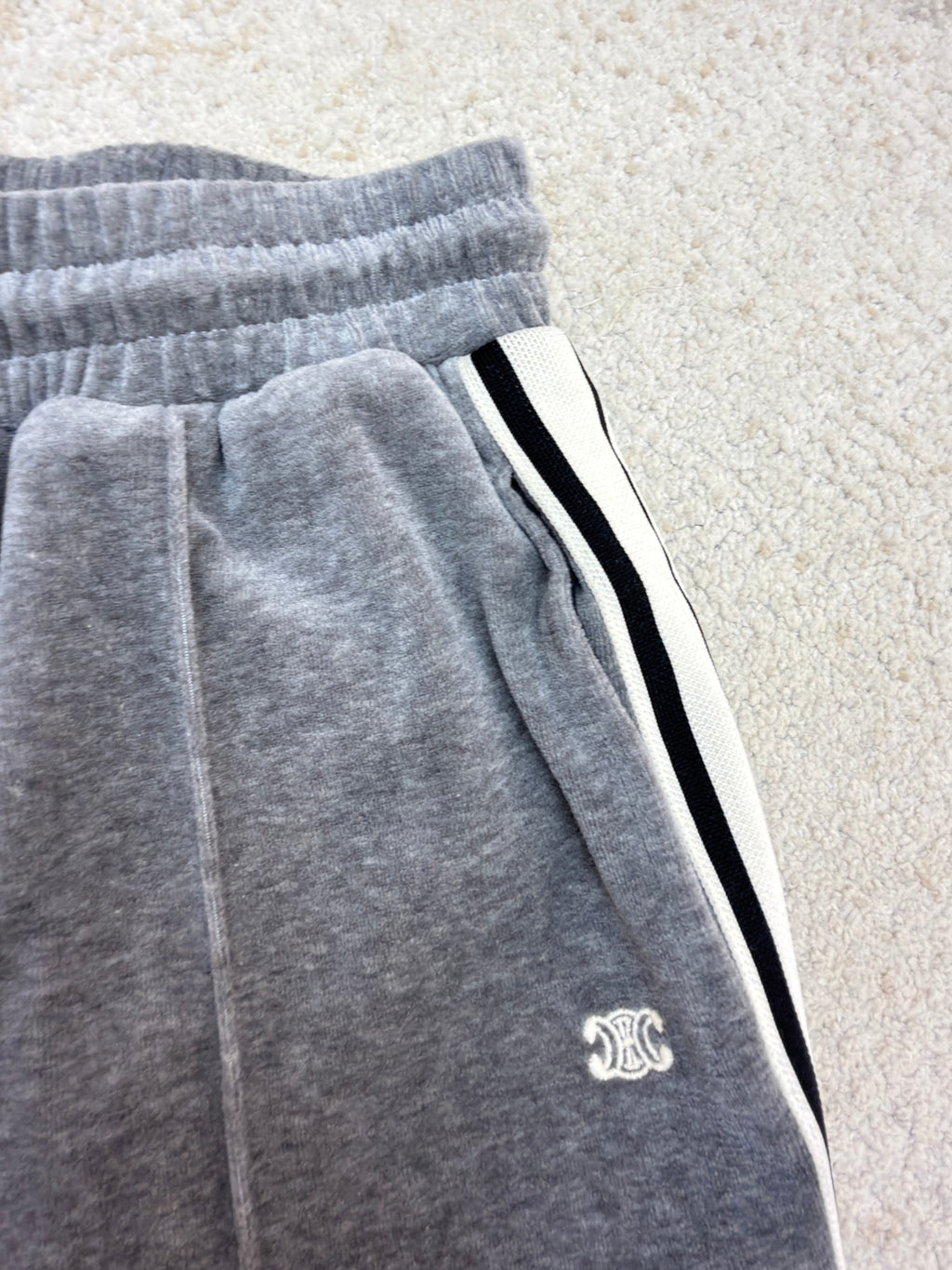 Celine Tracksuit Pants in Velvet Cotton