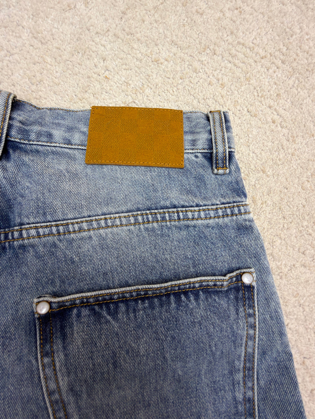 LV 1AKCOL Signature Patchwork Denim Pants