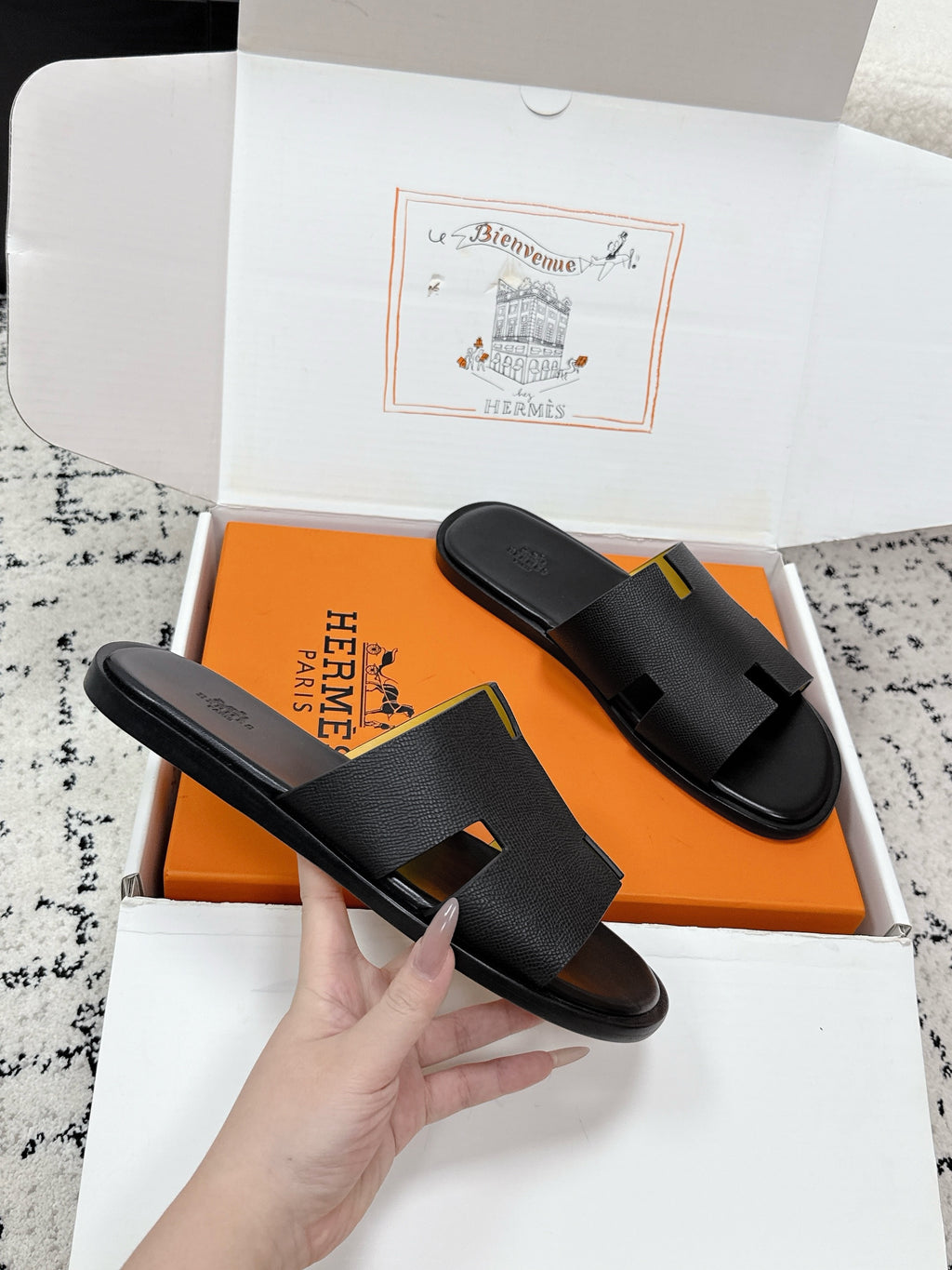 Hermes Izmir Sandal in Epsom Calfskin
